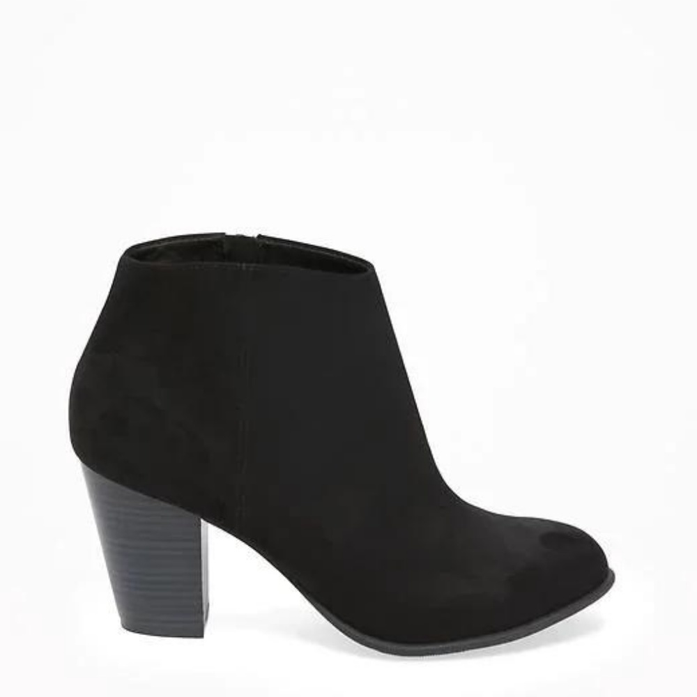 Old Navy Sueded Block-Heel Booties for Women - Picture 3 of 5